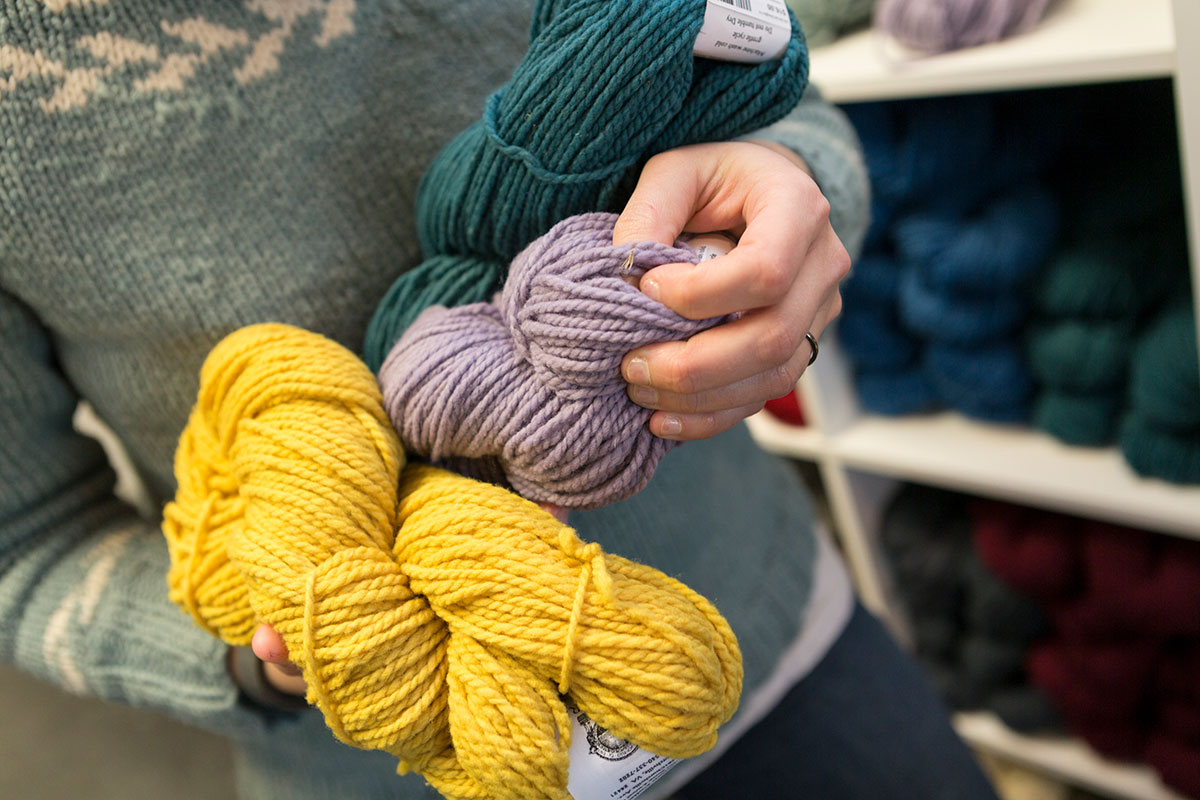 yarn at Piedmont Fibershed, photo by Courtney Lockemer