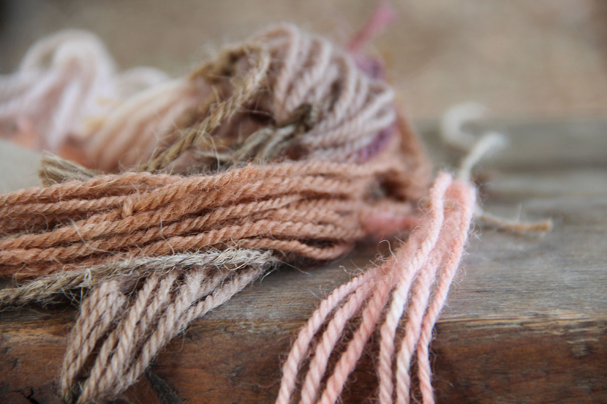 Madder dyed wool in Southeast England Fibreshed