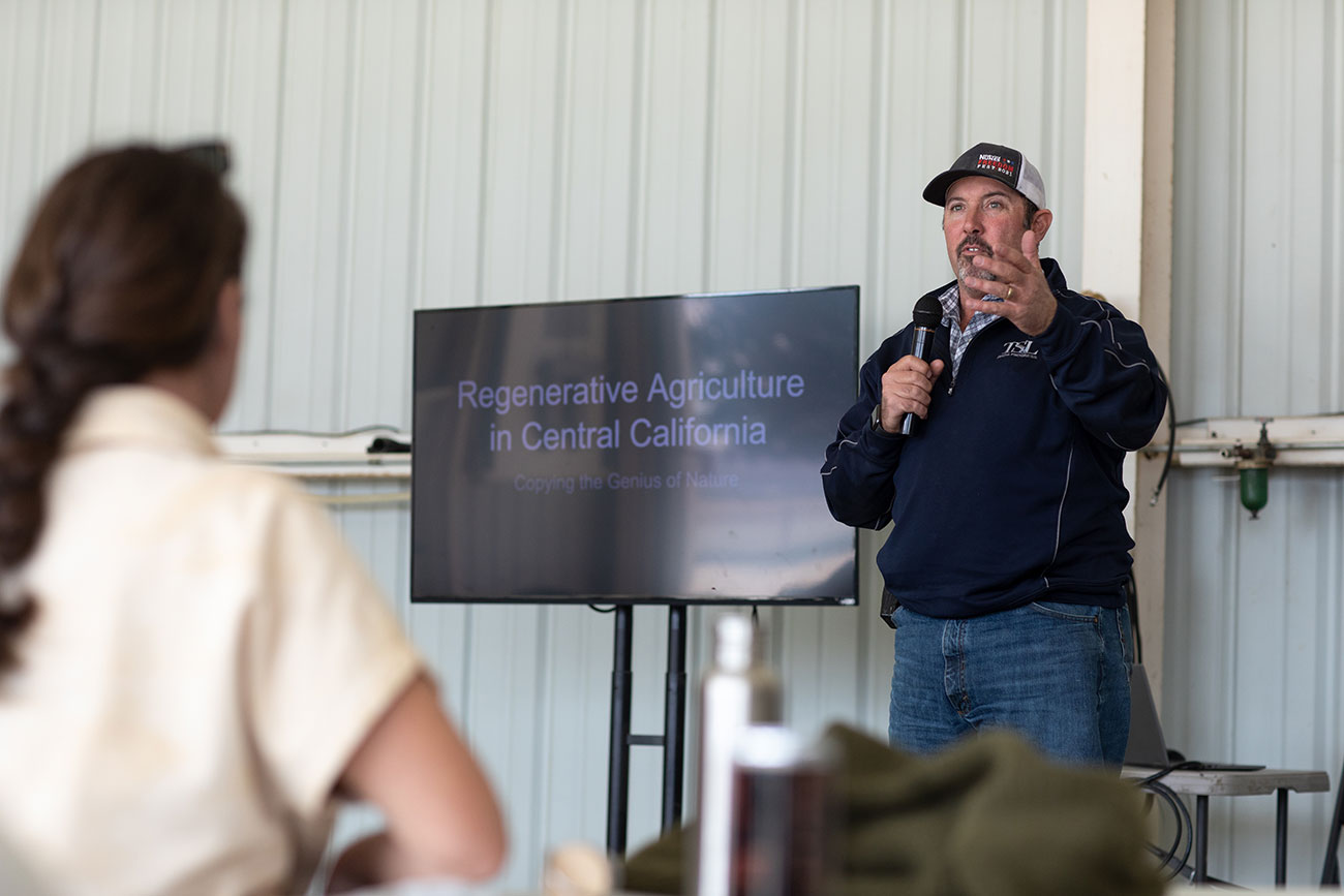 Regenerative agriculture presentation, photo by Paige Green