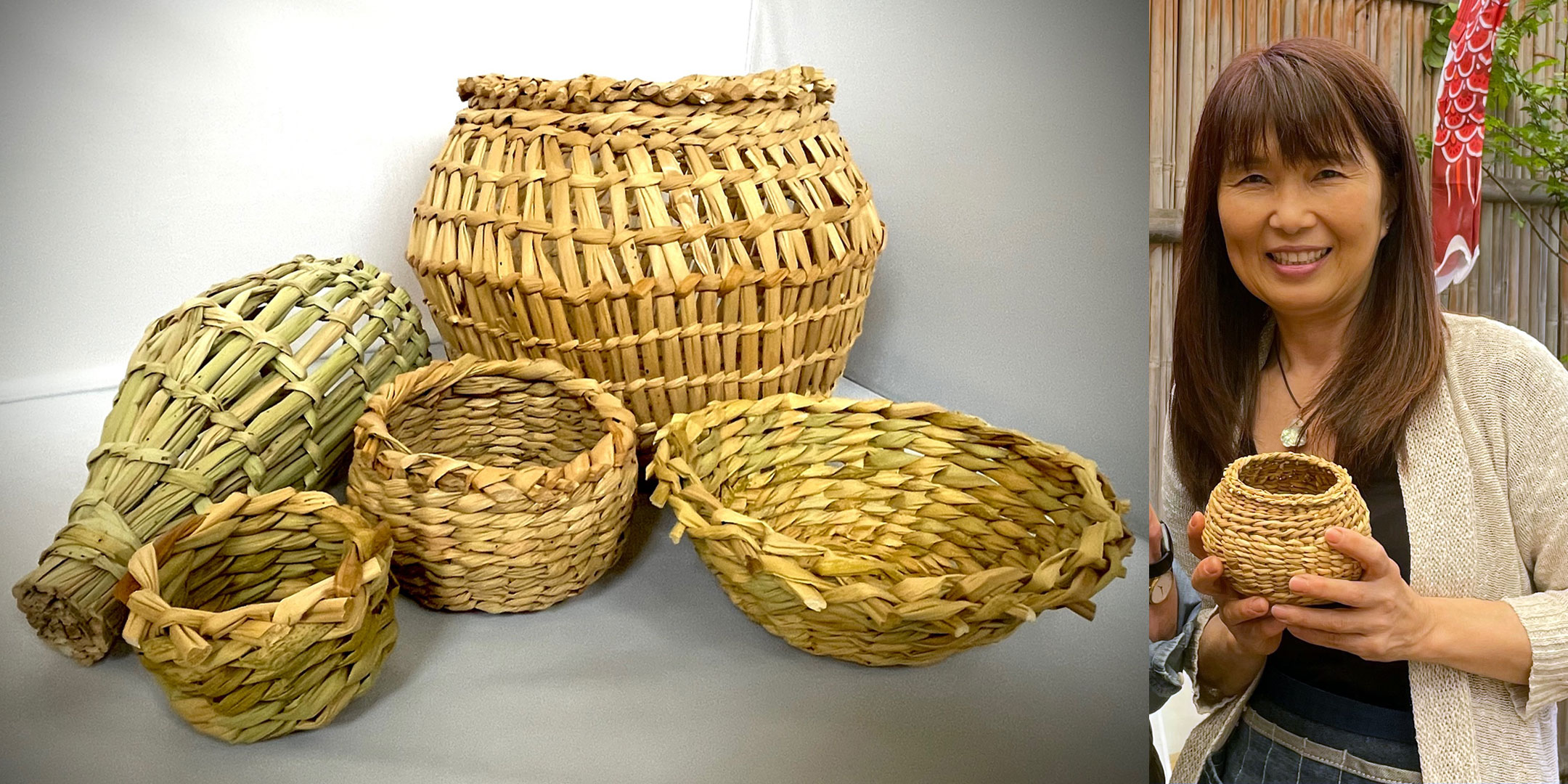 Tule baskets with Rimiko Berreman